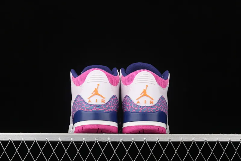 All categories Air Jordan Jordan series basketball shoes Air Jordan 3 Air Jordan Brand Air Jordan 3 GS AJ3 Joe 3 burst pink and purple first layer basketball shoes 441140-500